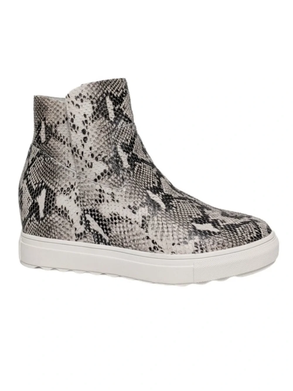 NWOB J/SLIDES Posh Snake Hidden Wedge Sneakers 7.5